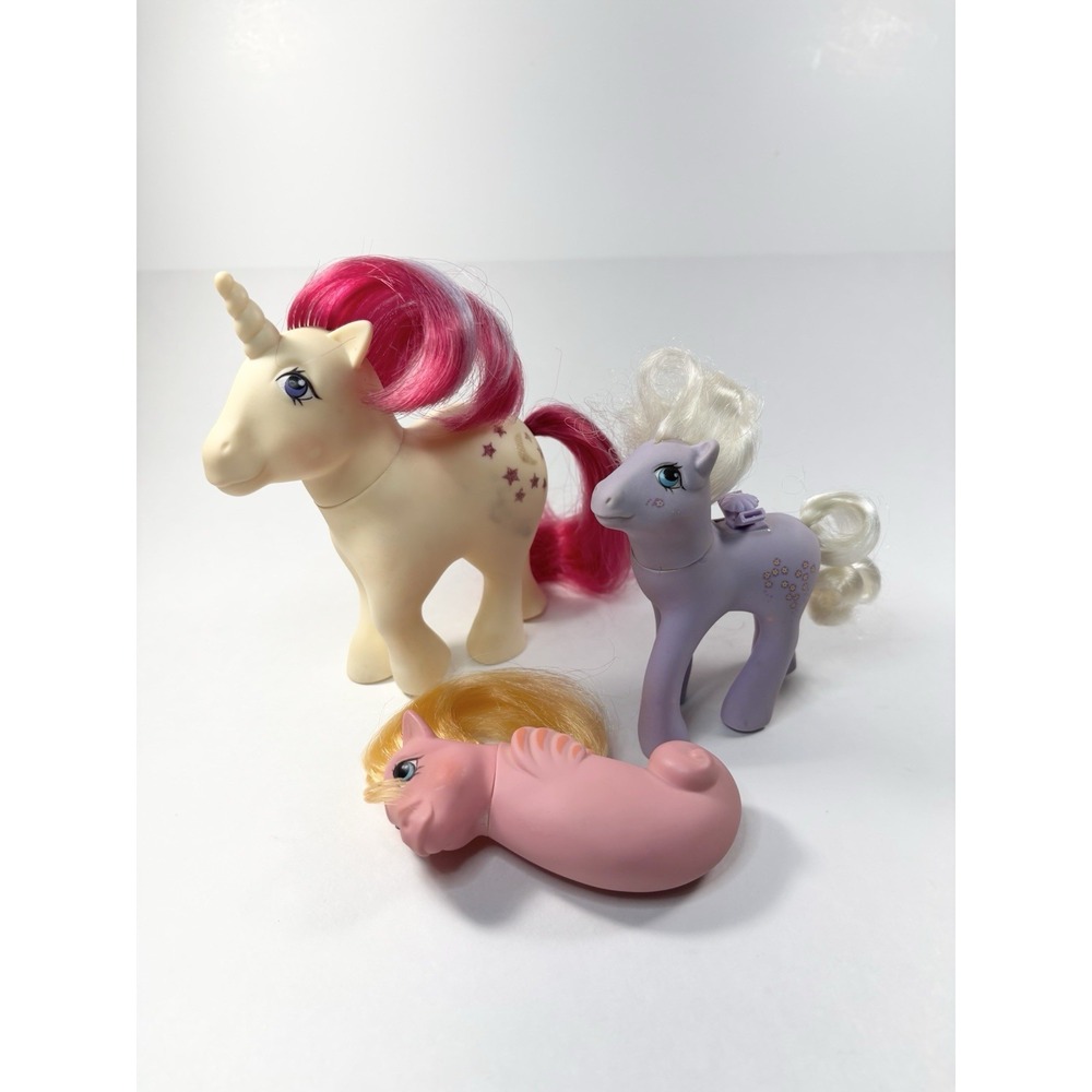 Vtg 1980's Hasbromy Little Pony Set Of 3